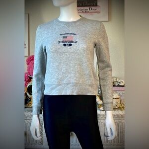 Polo Jeans Co. Ralph Lauren Vintage Cotton Sweatshirt  Cropped in Grey size XS